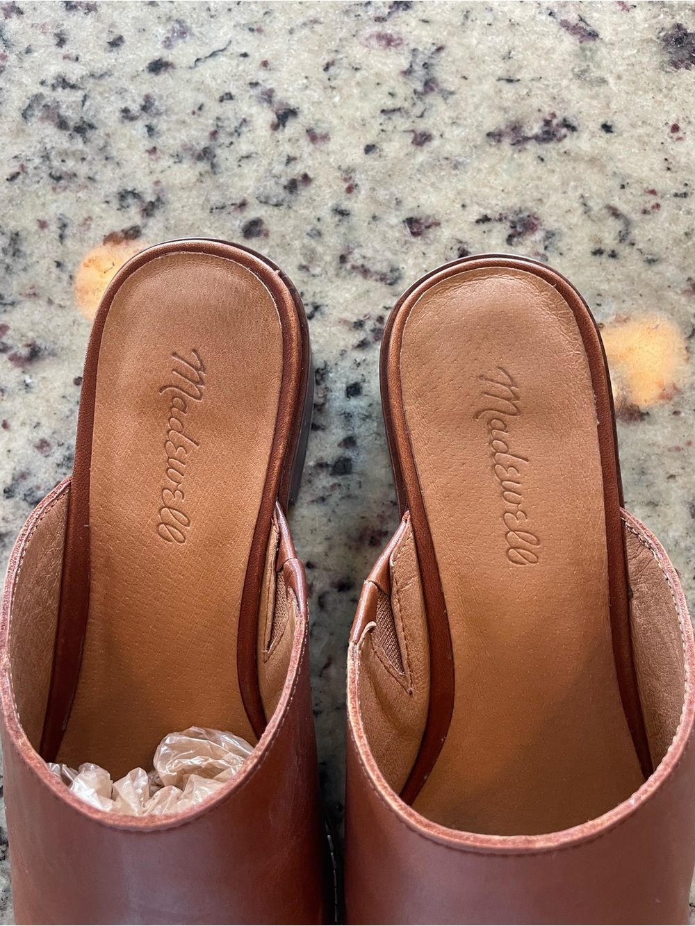 Madewell “Mindy lugsole” leather mule in camel 8 retail $158 - Picture 3 of 6